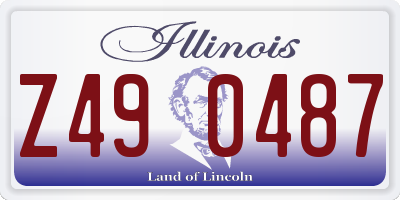IL license plate Z490487