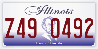 IL license plate Z490492