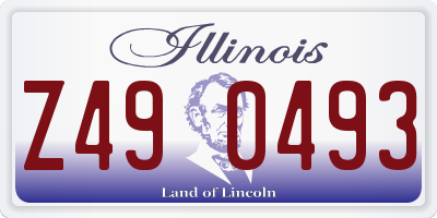 IL license plate Z490493