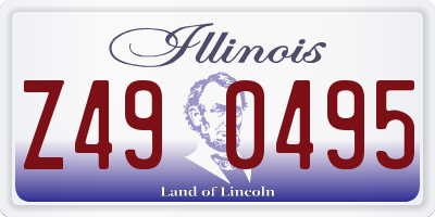 IL license plate Z490495