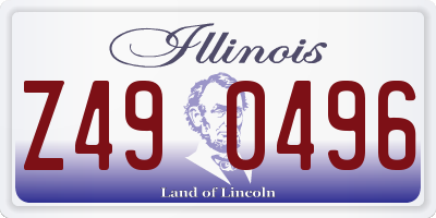 IL license plate Z490496