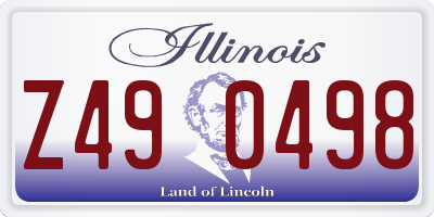 IL license plate Z490498