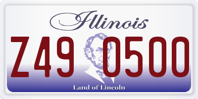 IL license plate Z490500