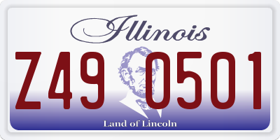 IL license plate Z490501