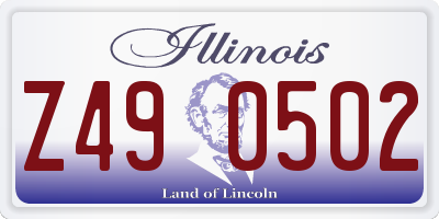 IL license plate Z490502