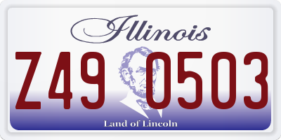 IL license plate Z490503