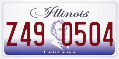 IL license plate Z490504