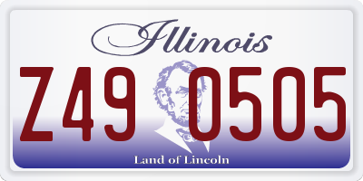IL license plate Z490505