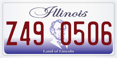 IL license plate Z490506