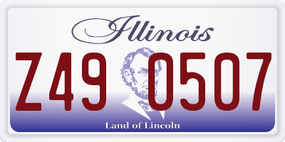 IL license plate Z490507