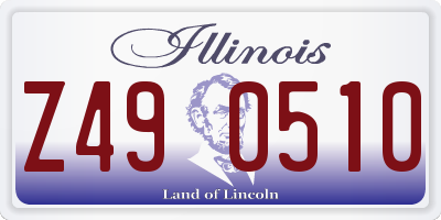IL license plate Z490510