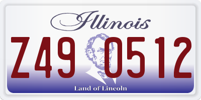 IL license plate Z490512