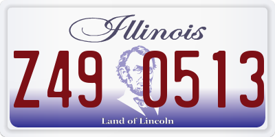 IL license plate Z490513