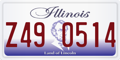 IL license plate Z490514