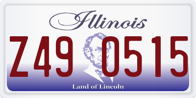 IL license plate Z490515