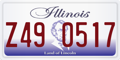 IL license plate Z490517