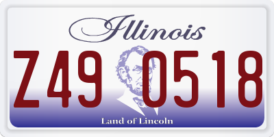 IL license plate Z490518