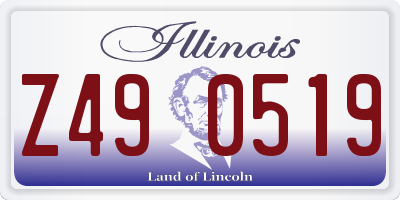 IL license plate Z490519