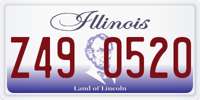 IL license plate Z490520