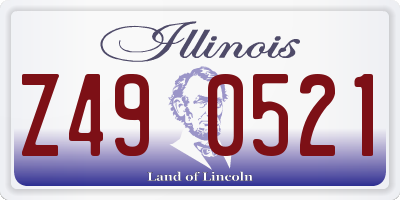 IL license plate Z490521