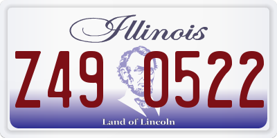 IL license plate Z490522