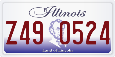 IL license plate Z490524