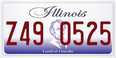 IL license plate Z490525