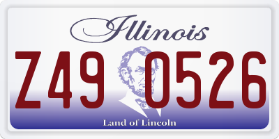 IL license plate Z490526