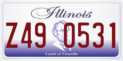 IL license plate Z490531