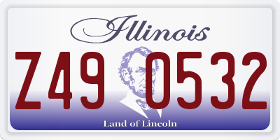 IL license plate Z490532