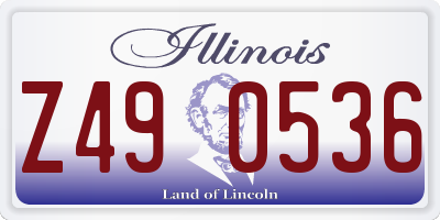 IL license plate Z490536
