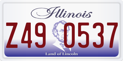 IL license plate Z490537