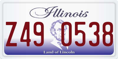 IL license plate Z490538