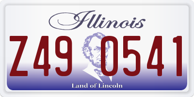 IL license plate Z490541