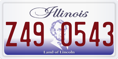 IL license plate Z490543