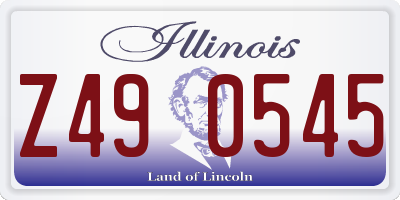 IL license plate Z490545
