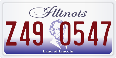 IL license plate Z490547