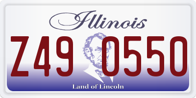 IL license plate Z490550