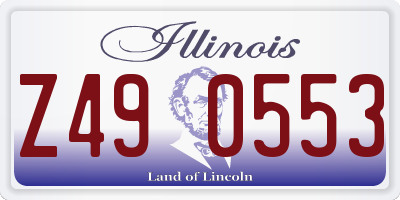 IL license plate Z490553