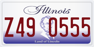 IL license plate Z490555