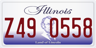 IL license plate Z490558