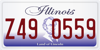 IL license plate Z490559