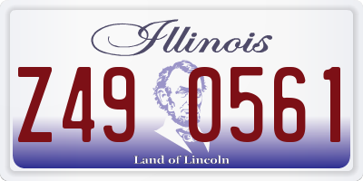 IL license plate Z490561