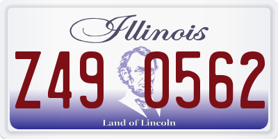 IL license plate Z490562
