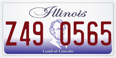 IL license plate Z490565