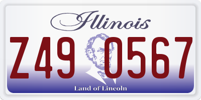 IL license plate Z490567