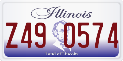 IL license plate Z490574