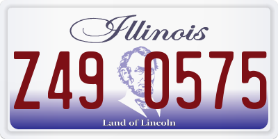 IL license plate Z490575