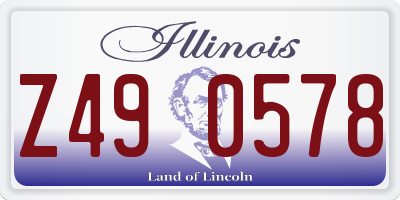 IL license plate Z490578