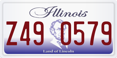 IL license plate Z490579